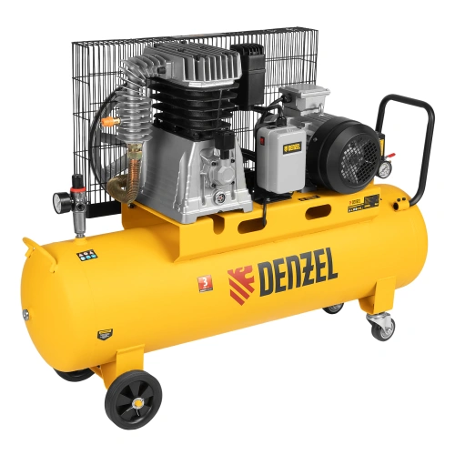 Компрессор воздушный, ременный привод BCI4000-T/100, 4.0 кВт, 100 литров, 690 л/мин Denzel по ценам производителя в Челябинске с доставкой по всей России
