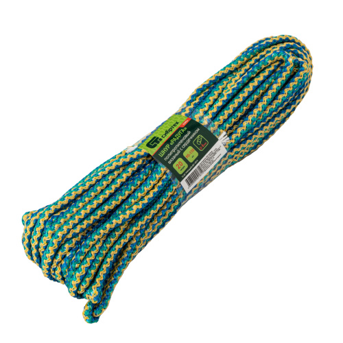 Шнур вязаный полипропиленовый с серд."Радуга", 6 мм, L 20 м, Сибртех по ценам производителя в Челябинске с доставкой по всей России