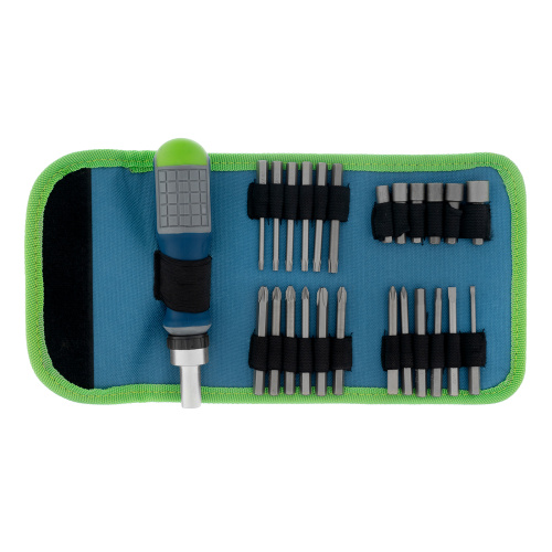 Отвертка реверсивная с набором бит и торцевых головок, 25 шт, CrV, чехол Сибртех по ценам производителя в Челябинске с доставкой по всей России