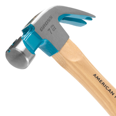 Молоток-гвоздодер, 200 г, угол 45, магнит, обрезиненная рукоятка American hickory GROSS по ценам производителя в Челябинске с доставкой по всей России