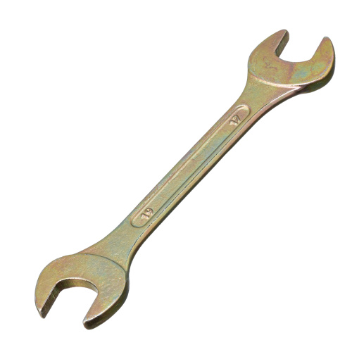 Ключ рожковый, 17 х 19 мм, желтый цинк Сибртех по ценам производителя в Челябинске с доставкой по всей России