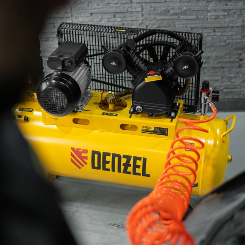 Компрессор воздушный BCV2300/100, ременный привод, 2.3 кВт, 100 литров, 440 л/мин Denzel по ценам производителя в Челябинске с доставкой по всей России