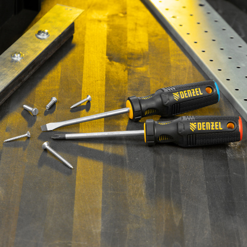 Набор отверток, 2 шт., PH+SL, S2, 3к рукоятка Denzel по ценам производителя в Челябинске с доставкой по всей России