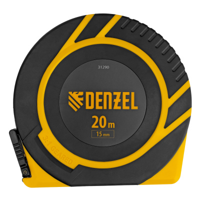 Рулетка геодезическая 20 м х 15 мм, закрытый корпус, фиберглассовая лента Denzel по ценам производителя в Челябинске с доставкой по всей России