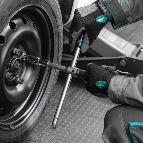 Ключ-крест баллонный, складной с изменяющимся рычагом, 17 мм, 19 мм, 21 мм, 23 мм, CrV, хромированный Gross по ценам производителя в Челябинске с доставкой по всей России