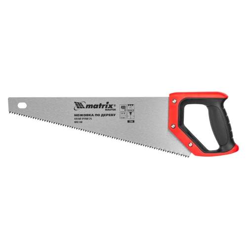 Ножовка по дереву, 400 мм, зуб 2D, каленый крупный зуб 5-6 TPI, двухкомпонентная рукоятка Matrix по ценам производителя в Челябинске с доставкой по всей России