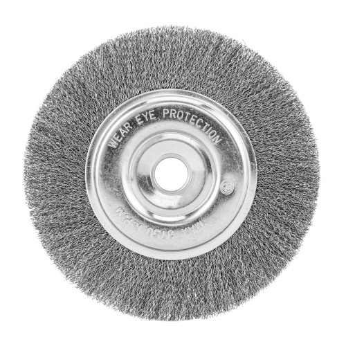 Щетка для УШМ, 200 мм, посадка 22.2 мм, плоская, витая проволока 0.3 мм Сибртех по ценам производителя в Челябинске с доставкой по всей России