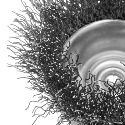 Щетка для дрели, 50 мм, "чашка" со шпилькой, витая проволока 0.3 мм Сибртех по ценам производителя в Челябинске с доставкой по всей России