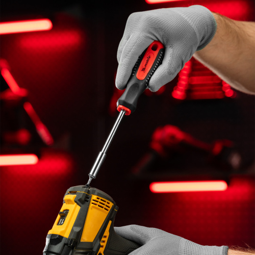 Отвертка с набором бит, 11 шт, Fusion, CrV, трехкомпонентная рукоятка "Anti slip" Matrix по ценам производителя в Челябинске с доставкой по всей России