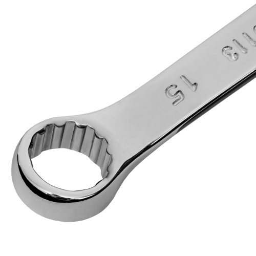 Ключ комбинированный, 15 мм, CrV, полированный хром Matrix по ценам производителя в Челябинске с доставкой по всей России