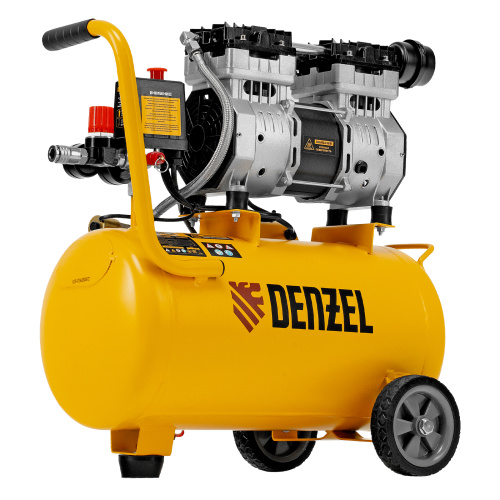 Компрессор DLS950/24 безмаслянный малошумный 950 Вт, 165 л/мин, ресивер 24 л Denzel по ценам производителя в Челябинске с доставкой по всей России