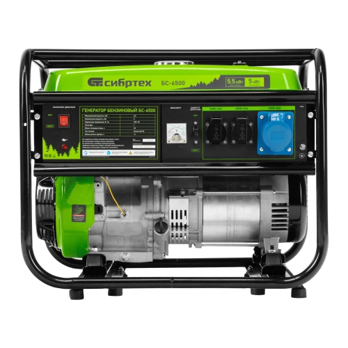 Генератор бензиновый БС-6500, 5.5 кВт, 230В, четырехтактный, 25 л, ручной стартер Сибртех по ценам производителя в Челябинске с доставкой по всей России