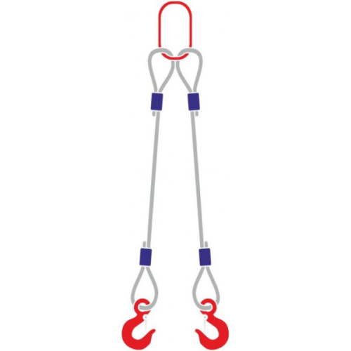Строп канатный 2СК,  с 2 крюками 2,5Т x 1,4М по ценам производителя в Челябинске с доставкой по всей России