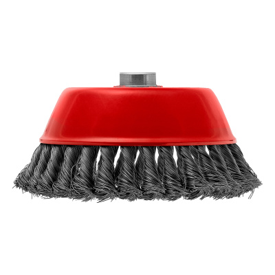 Щетка для УШМ, 150 мм, М14, "чашка", крученая проволока 0.35 мм Matrix по ценам производителя в Челябинске с доставкой по всей России