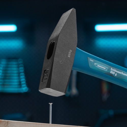 Молоток слесарный, 800 г, квадратный боек, фибергласовая обрезиненная рукоятка Gross по ценам производителя в Челябинске с доставкой по всей России