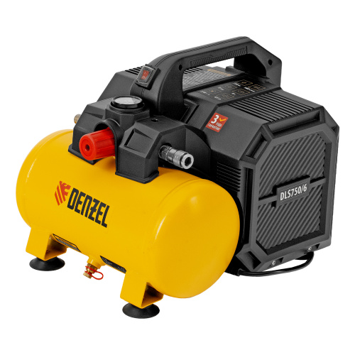 Компрессор  DLS750/6 безмасляный малошумный 750 Вт, 140 л/мин,ресивер 6 л Denzel по ценам производителя в Челябинске с доставкой по всей России