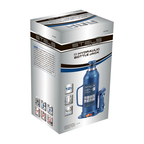 Домкрат гидравлический бутылочный, 12 т, h подъема 227-457 мм Stels по ценам производителя в Челябинске с доставкой по всей России