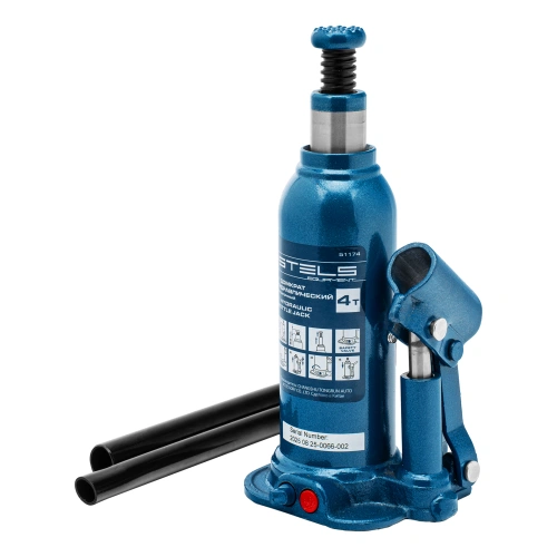Домкрат гидравлический бутылочный, 4 т, h подъема 188-363 мм, в пластиковом кейсе Stels по ценам производителя в Челябинске с доставкой по всей России