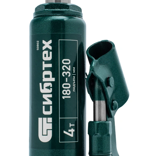 Домкрат гидравлический бутылочный, 4 т, 180-320 мм Сибртех по ценам производителя в Челябинске с доставкой по всей России