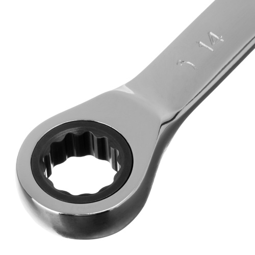 Ключ накидной трещоточный, 14 х 15 мм, CrV, зеркальный хром Matrix Professional по ценам производителя в Челябинске с доставкой по всей России