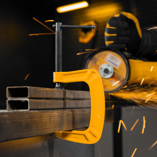 Струбцина G-образная, усиленная, 75 мм Denzel по ценам производителя в Челябинске с доставкой по всей России