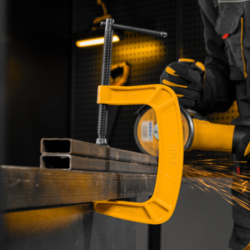 Струбцина G-образная, усиленная, 125 мм Denzel по ценам производителя в Челябинске с доставкой по всей России