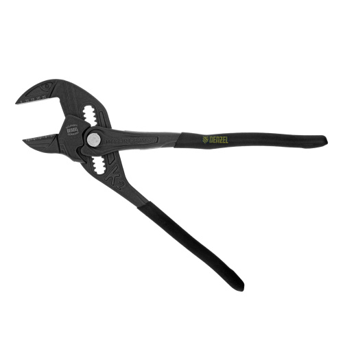 Клещи переставные, кнопочный механизм, обливные рукоятки, сантехнические, 250 мм Denzel по ценам производителя в Челябинске с доставкой по всей России