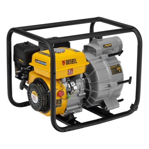 Мотопомпа бензиновая для грязной воды PX-80D7, 7 л.с., 3", 1300 л/мин, глуб 8 м,напор 30 м Denzel по ценам производителя в Челябинске с доставкой по всей России