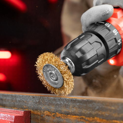 Набор щеток для дрели, 3 шт, 1 плоская, 50 мм, 2 "чашки", 25-50 мм, со шпильками Matrix по ценам производителя в Челябинске с доставкой по всей России