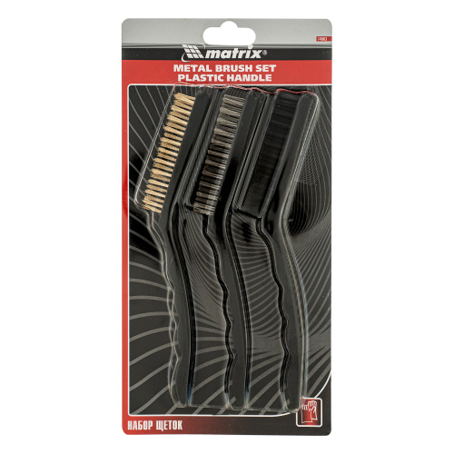 Набор щеток, 3 шт, металлические с пластмассовой ручкой, большие Matrix по ценам производителя в Челябинске с доставкой по всей России