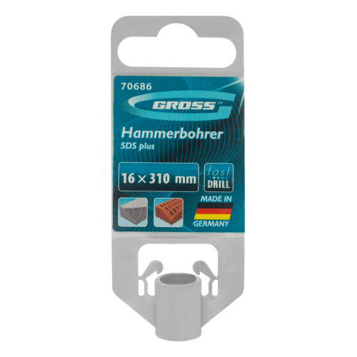 Бур по бетону Pro, 16 х 300 мм, SDS Plus Gross по ценам производителя в Челябинске с доставкой по всей России