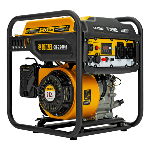 Генератор инверторный GK-2200iF, 2,2 кВт, 230 В, ручной старт DENZEL по ценам производителя в Челябинске с доставкой по всей России