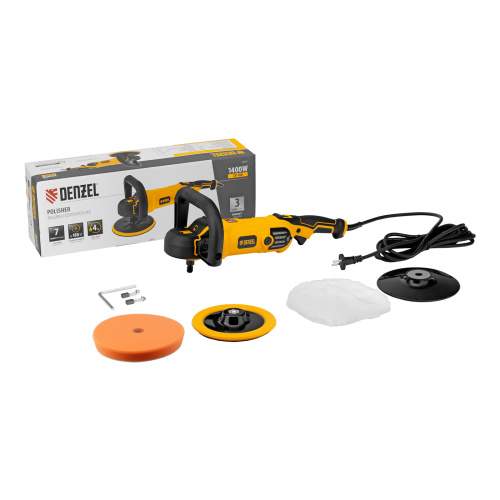 Машина полировальная CP-180, 1400 Вт, 180 мм, 0-3000 об/мин Denzel по ценам производителя в Челябинске с доставкой по всей России