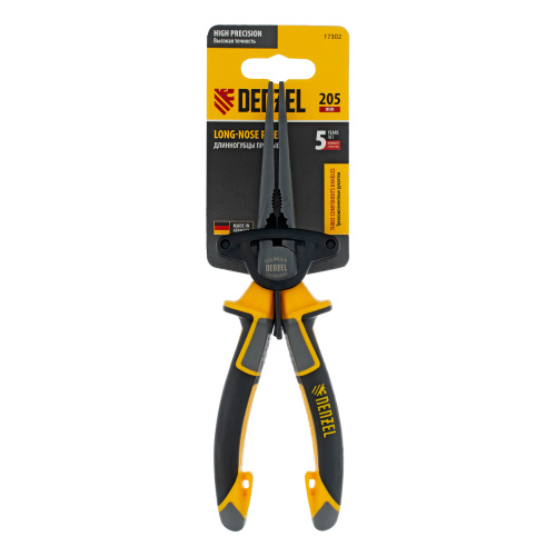 Длинногубцы прямые 205 мм, трехкомпонентные рукоятки Denzel по ценам производителя в Челябинске с доставкой по всей России