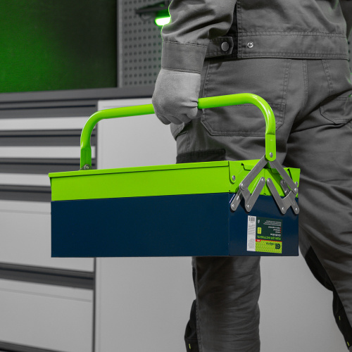 Ящик для инструмента, 430 х 200 х 160 мм, три секции, металлический Сибртех по ценам производителя в Челябинске с доставкой по всей России