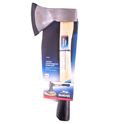 Топор плотницкий, кованый, деревянная рукоятка, 600 г, пескоструйное покрытие полотна Барс по ценам производителя в Челябинске с доставкой по всей России