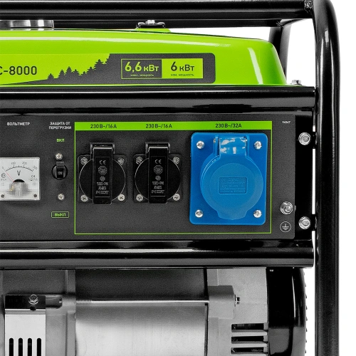 Генератор бензиновый БС-8000, 6,6 кВт, 230В, четырехтактный, 25 л, ручной стартер Сибртех по ценам производителя в Челябинске с доставкой по всей России