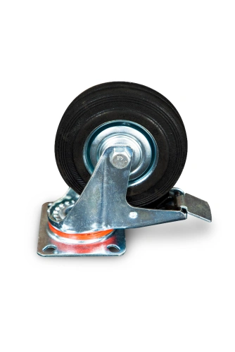 Колесо поворотное резина SCb 55 125 мм с тормозом (N) по ценам производителя в Челябинске с доставкой по всей России