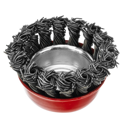 Щетка для УШМ, 65 мм, М14, "чашка", крученая проволока 0.8 мм Matrix по ценам производителя в Челябинске с доставкой по всей России