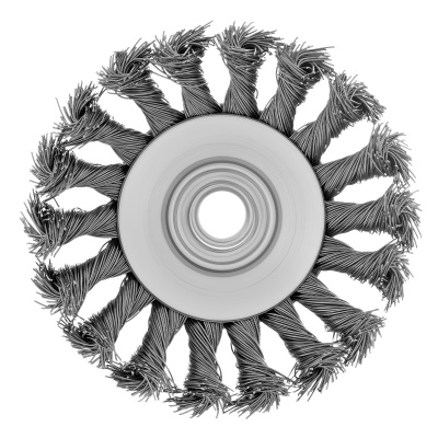 Щетка для УШМ, 100 мм, М14, "тарелка", крученая металлическая проволока Сибртех по ценам производителя в Челябинске с доставкой по всей России