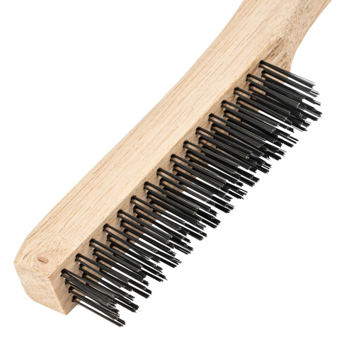 Щетка зачистная четырехрядная, закаленная прямая проволока с деревянной ручкой Сибртех по ценам производителя в Челябинске с доставкой по всей России