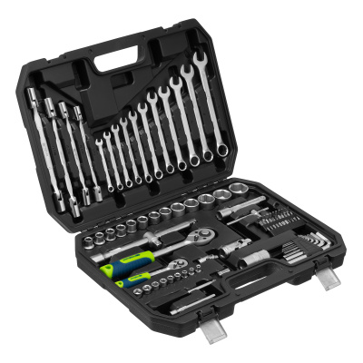 Набор инструментов, 1/2", 1/4", пластиковый кейс 89 предметов Сибртех по ценам производителя в Челябинске с доставкой по всей России
