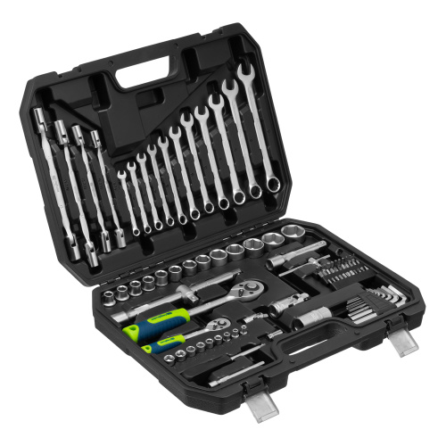 Набор инструментов, 1/2", 1/4", пластиковый кейс 89 предметов Сибртех по ценам производителя в Челябинске с доставкой по всей России