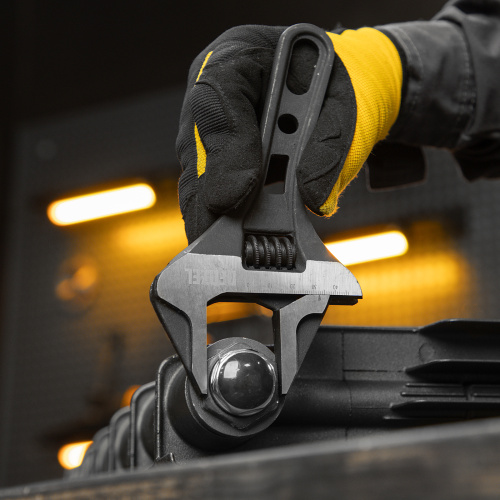 Ключ разводной 185 мм, CrV, кованый, укороченная рукоятка Denzel по ценам производителя в Челябинске с доставкой по всей России