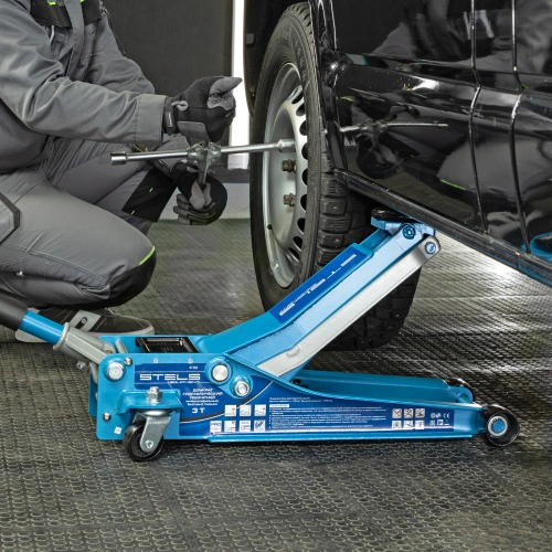 Домкрат гидравлический подкатной, быстрый подъем, 3т Low Profile Quick, 75-515 мм, профессиональный Stels по ценам производителя в Челябинске с доставкой по всей России