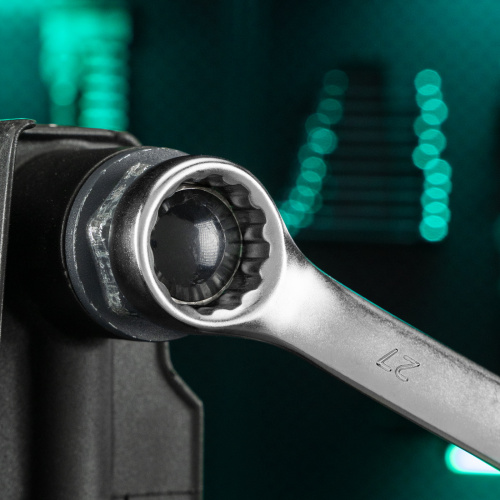 Ключ комбинированный, 27 мм, CrV, матовый хром Stels по ценам производителя в Челябинске с доставкой по всей России