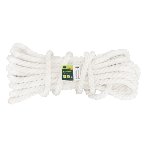 Веревка х/б, D 18 мм, L 11 м, крученая, 567 кгс Сибртех по ценам производителя в Челябинске с доставкой по всей России