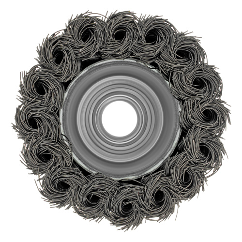 Щетка для УШМ, 65 мм, М14, "чашка", крученая проволока 0.35 мм Matrix по ценам производителя в Челябинске с доставкой по всей России