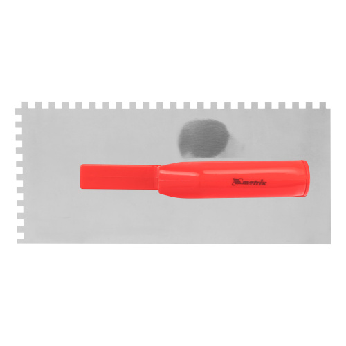 Гладилка стальная, 280 х 130 мм, зеркальная полировка, пластмассовая ручка, зуб 6 х 6 мм Matrix по ценам производителя в Челябинске с доставкой по всей России