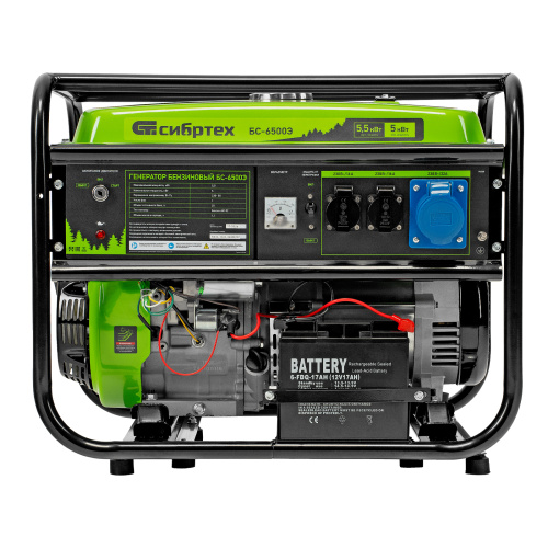 Генератор бензиновый БС-6500Э, 5.5 кВт, 230В, четырехтактный, 25 л, электростартер Сибртех по ценам производителя в Челябинске с доставкой по всей России